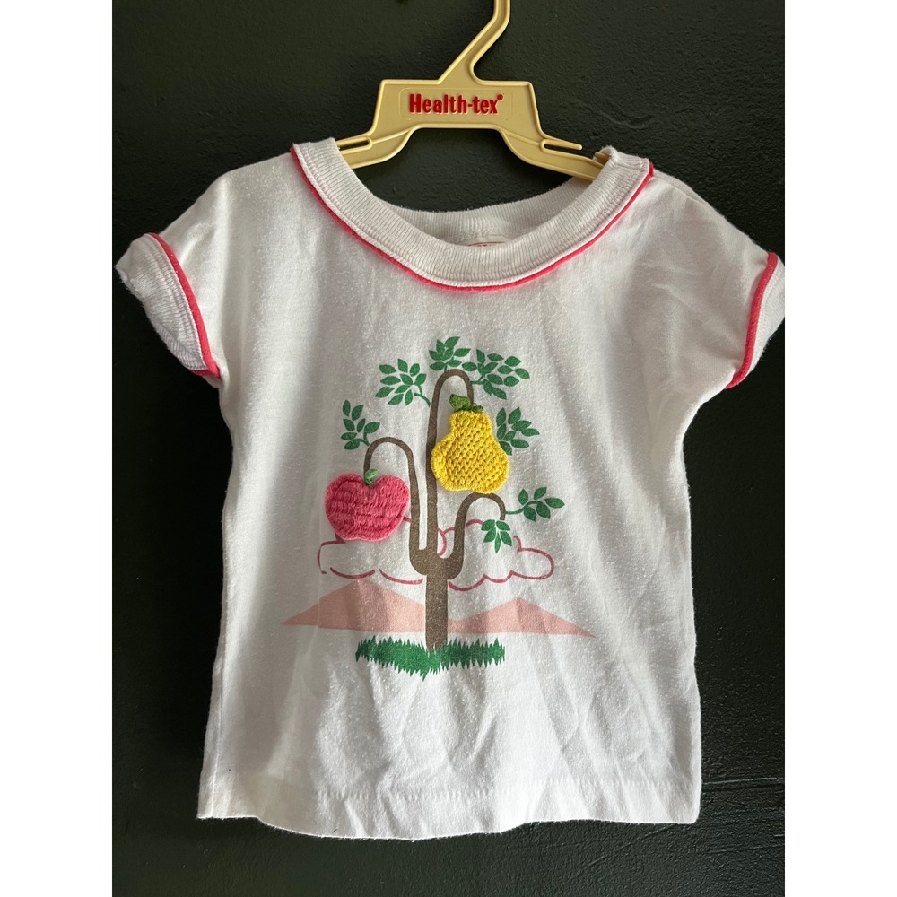 Vintage Buster Brown Toddler Girls 3T Fruit Tree Graphic T-Shirt USA rare